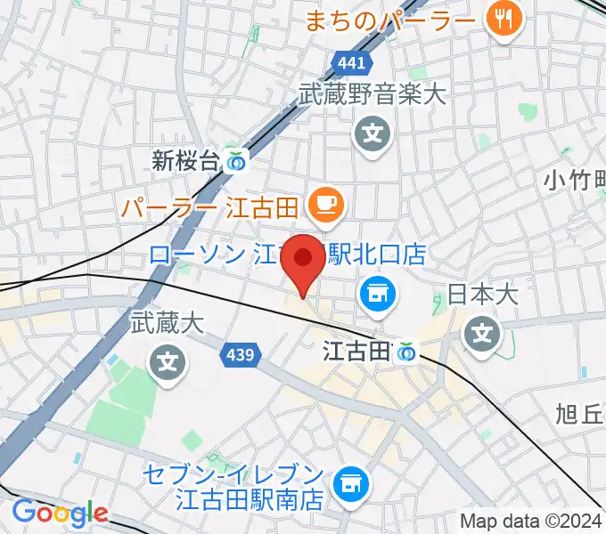 江古田フライングティーポットの地図