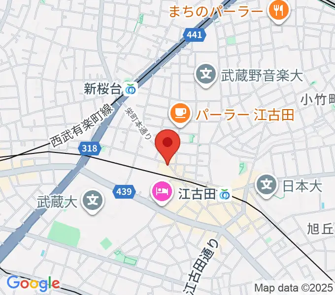 江古田フライングティーポットの地図