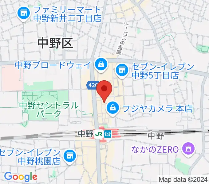 中野ブライトブラウンの地図