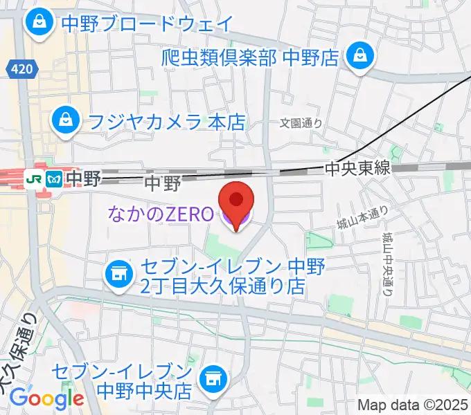 なかのZEROの地図
