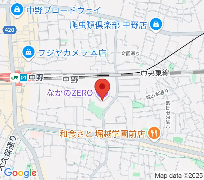 なかのZEROの地図
