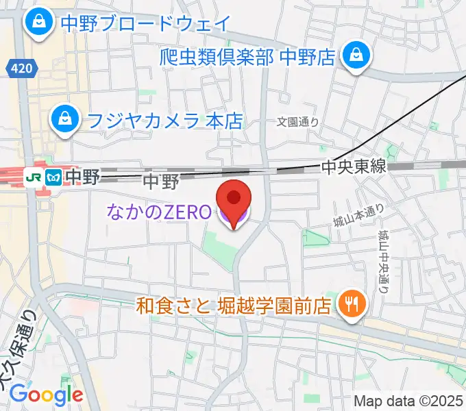 なかのZEROの地図