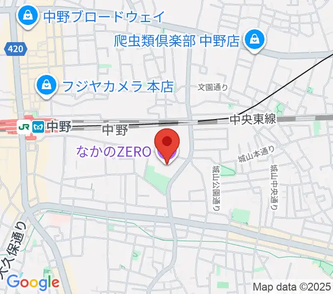 なかのZEROの地図