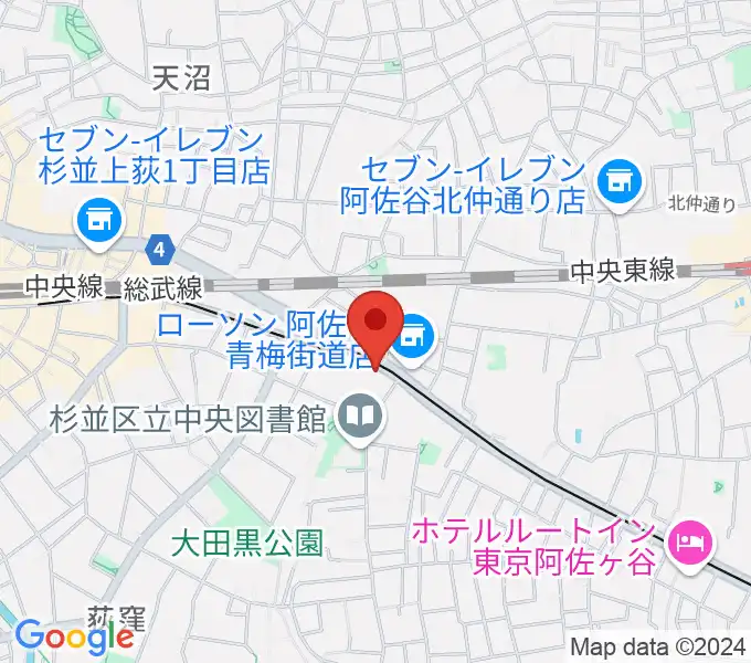 荻窪ベルベットサンの地図