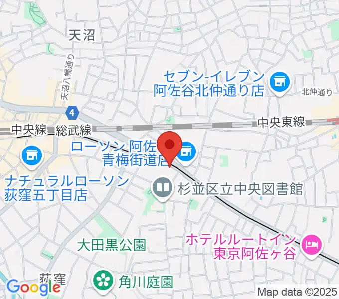 荻窪ベルベットサンの地図