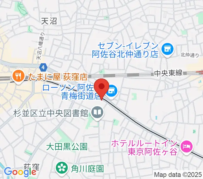 荻窪ベルベットサンの地図
