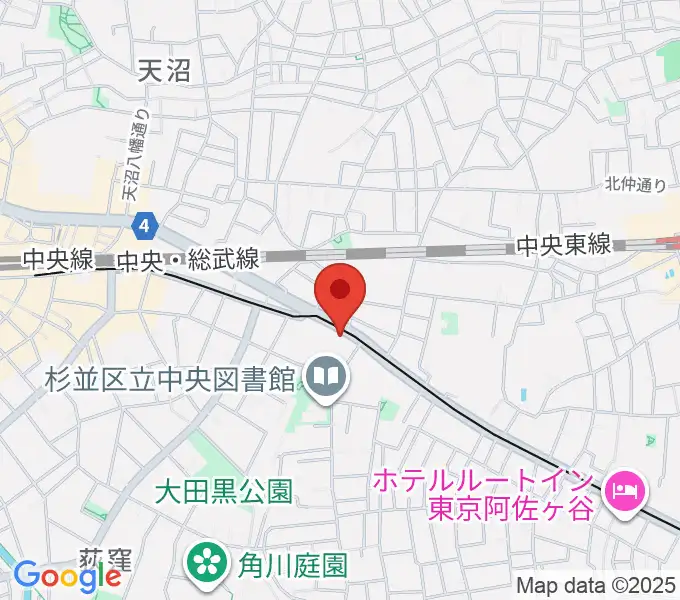 荻窪ベルベットサンの地図