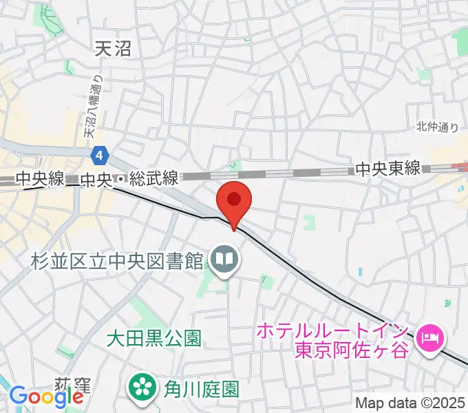 荻窪ベルベットサンの地図