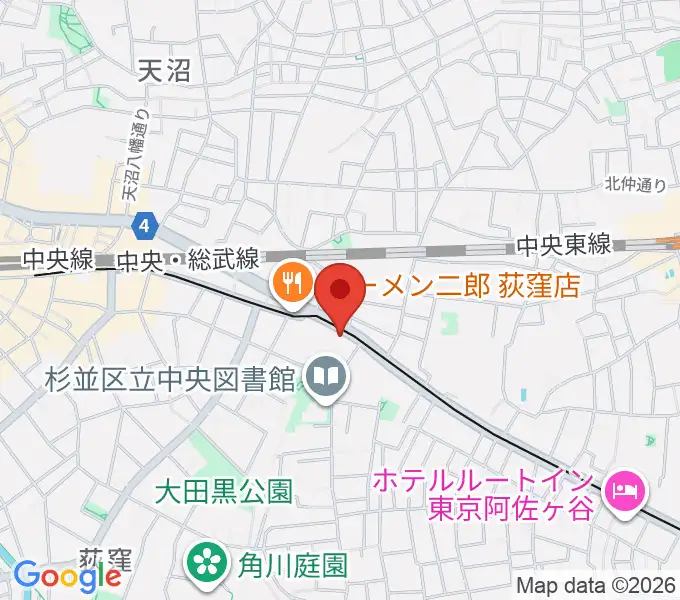 荻窪ベルベットサンの地図