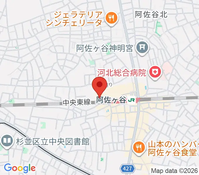 阿佐ヶ谷JAMBJAMBの地図