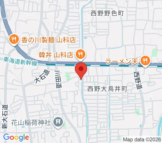 イーストマウンテンスタジオの地図