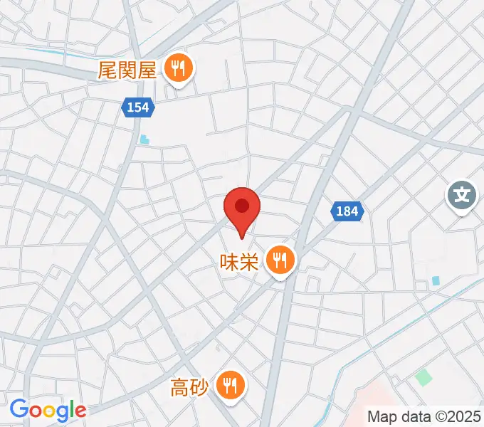 岩井ギター教室の地図