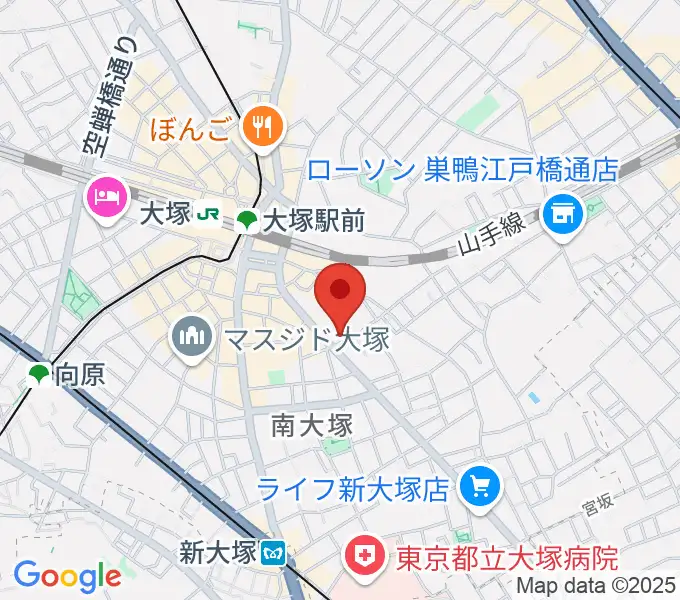 音楽堂anoanoの地図