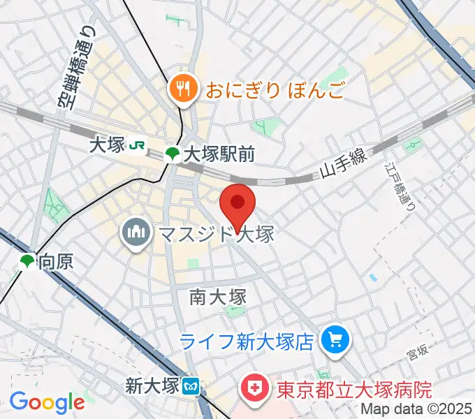 音楽堂anoanoの地図
