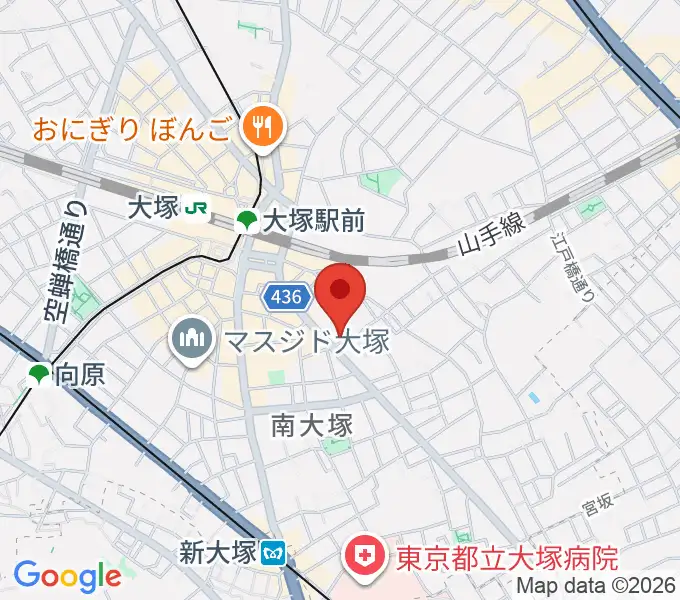 音楽堂anoanoの地図