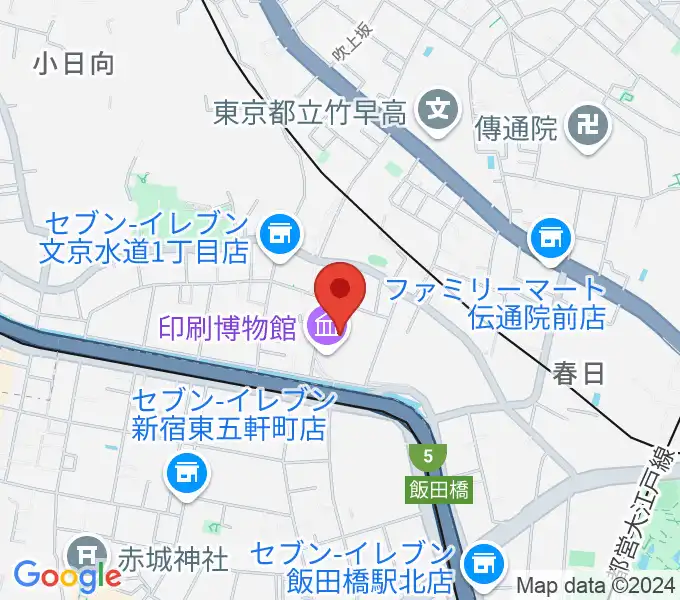 トッパンホールの地図