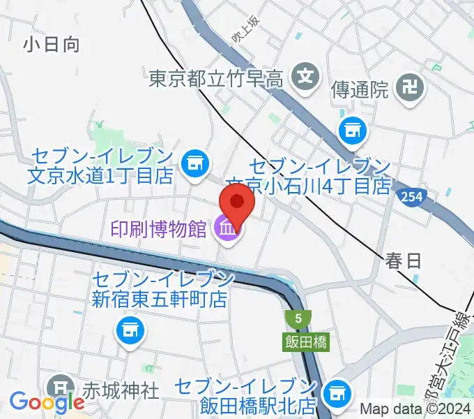 トッパンホールの地図