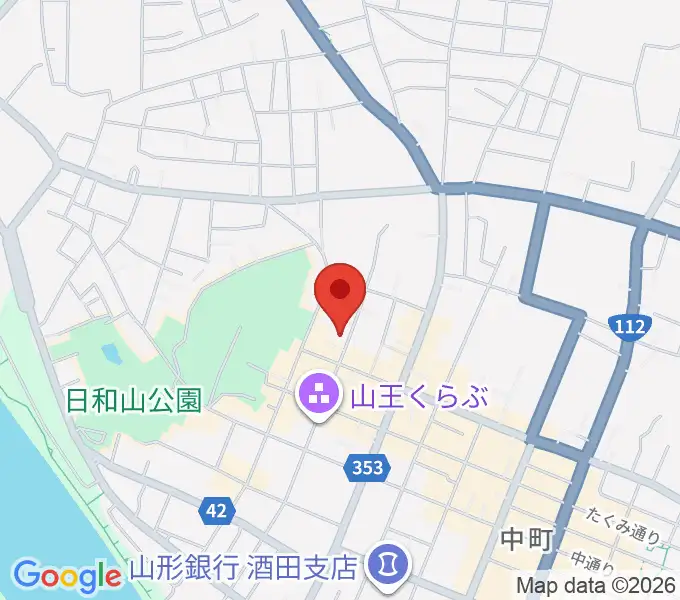 酒田市港座の地図