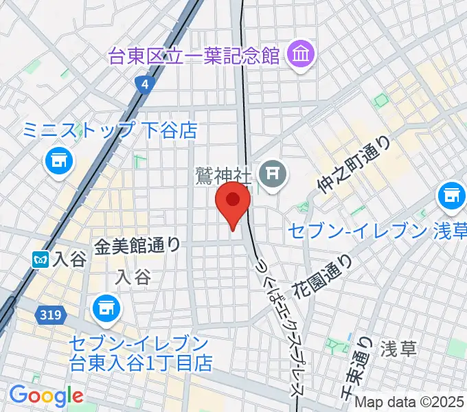 入谷FOUR AND MOREの地図