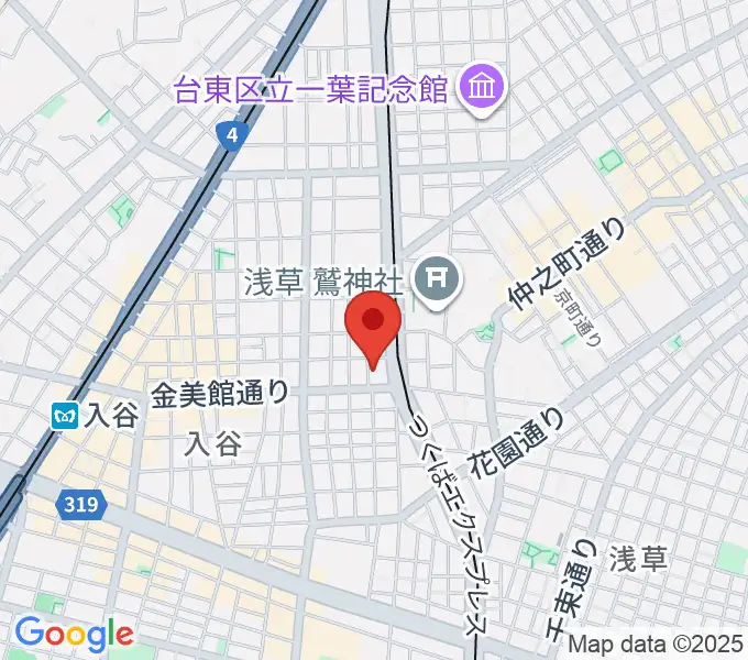 入谷FOUR AND MOREの地図