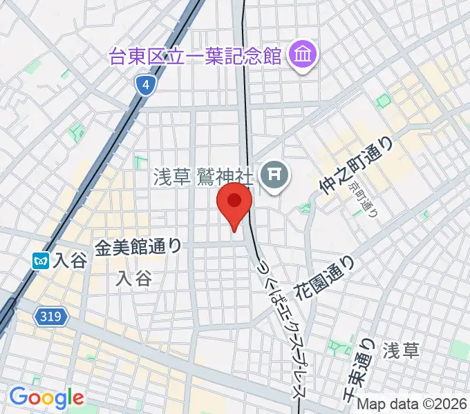 入谷FOUR AND MOREの地図