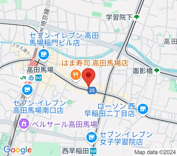 高田馬場ゲートワンの地図