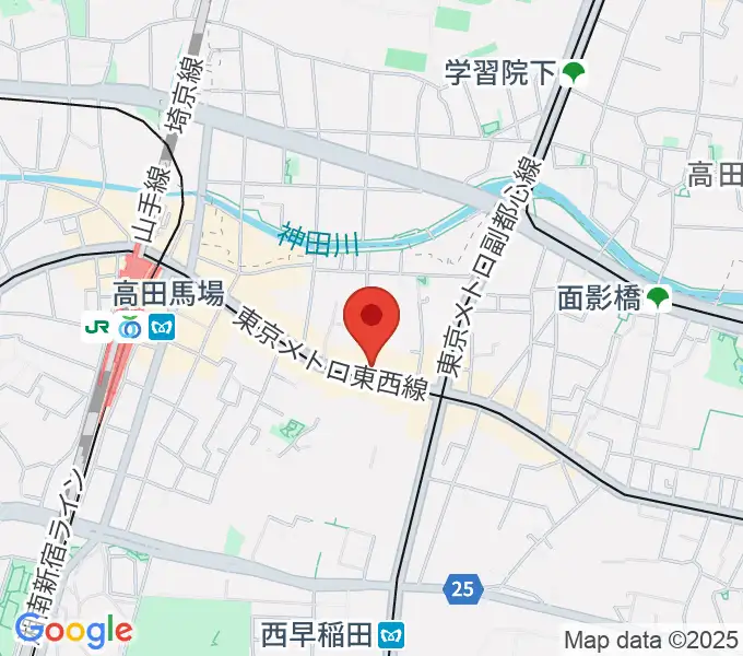 高田馬場ゲートワンの地図