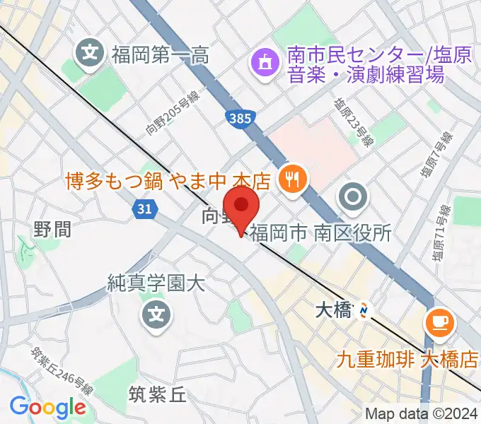 ミュージックスタジオ・バンブーの地図