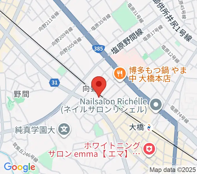 ミュージックスタジオ・バンブーの地図