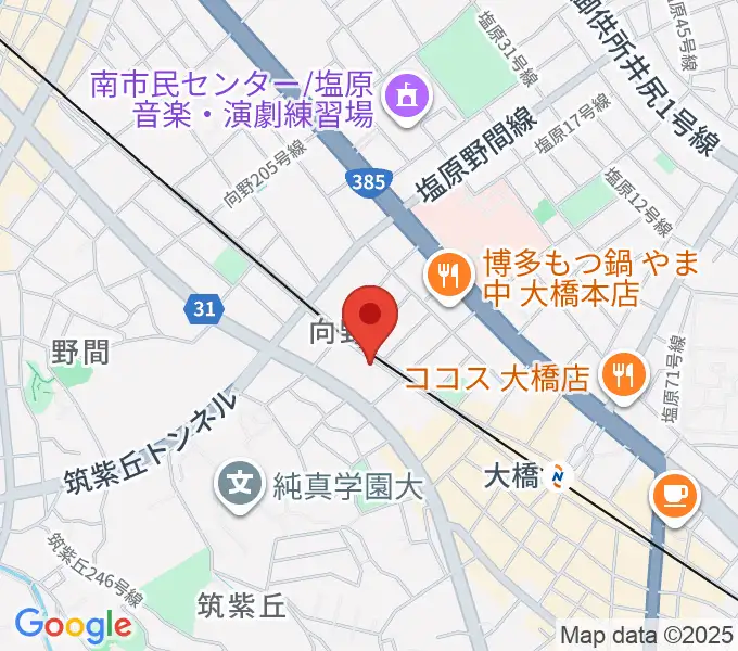 ミュージックスタジオ・バンブーの地図