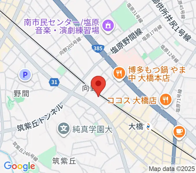 ミュージックスタジオ・バンブーの地図