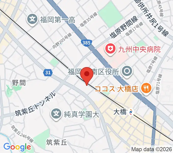 ミュージックスタジオ・バンブーの地図