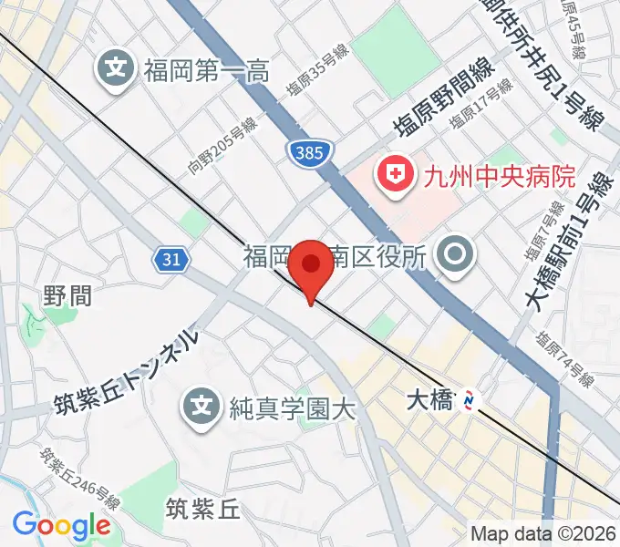 ミュージックスタジオ・バンブーの地図