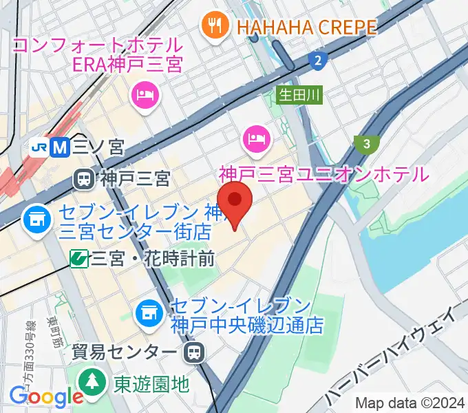 ケイステイション レコーディングスタジオの地図