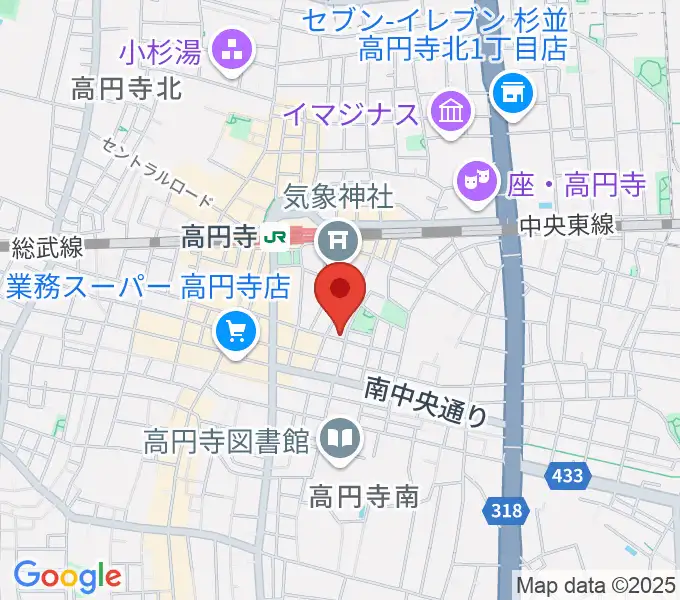 高円寺HIGHの地図