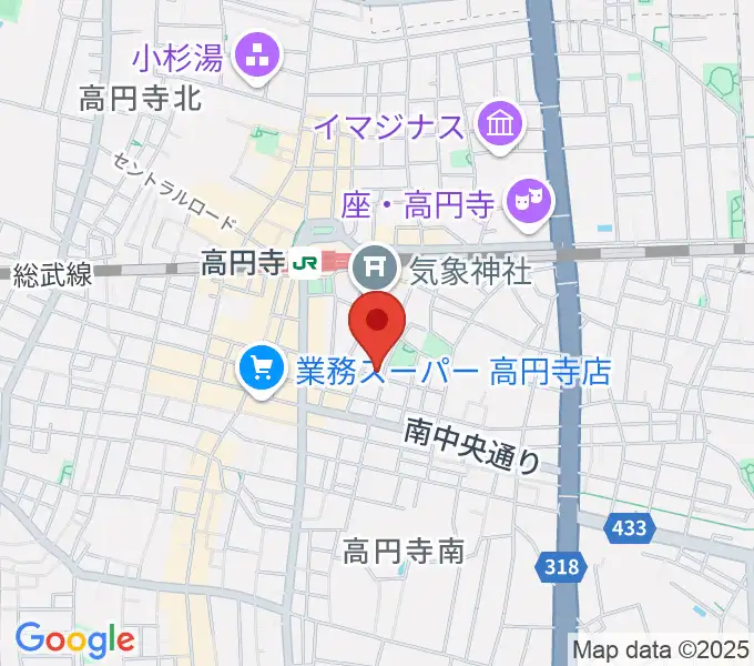 高円寺HIGHの地図