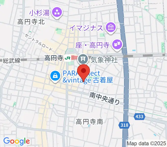 高円寺HIGHの地図