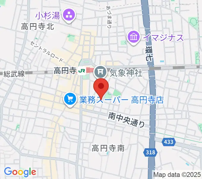 高円寺HIGHの地図