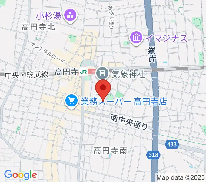 高円寺HIGHの地図