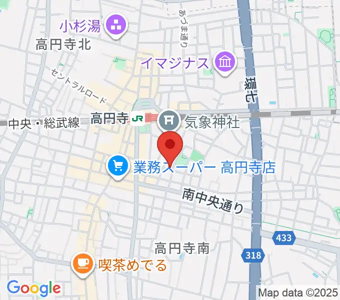 高円寺HIGHの地図