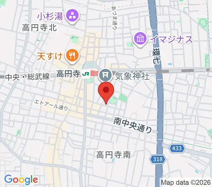高円寺HIGHの地図