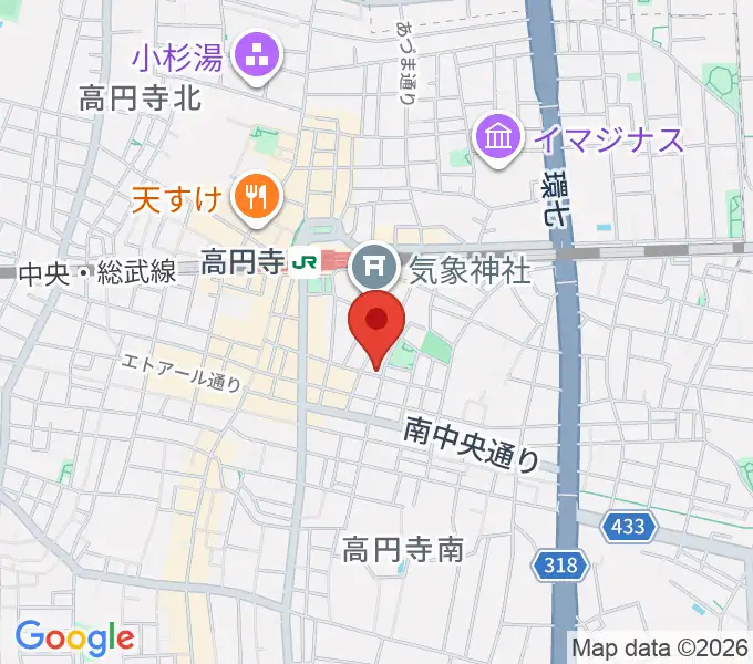 高円寺HIGHの地図