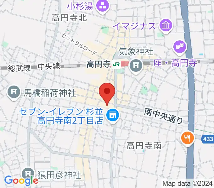 高円寺ALONEの地図