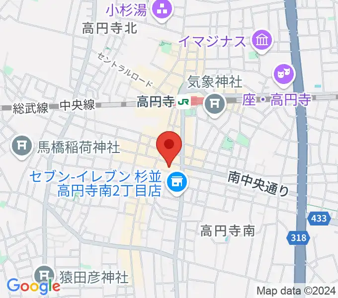 高円寺ALONEの地図