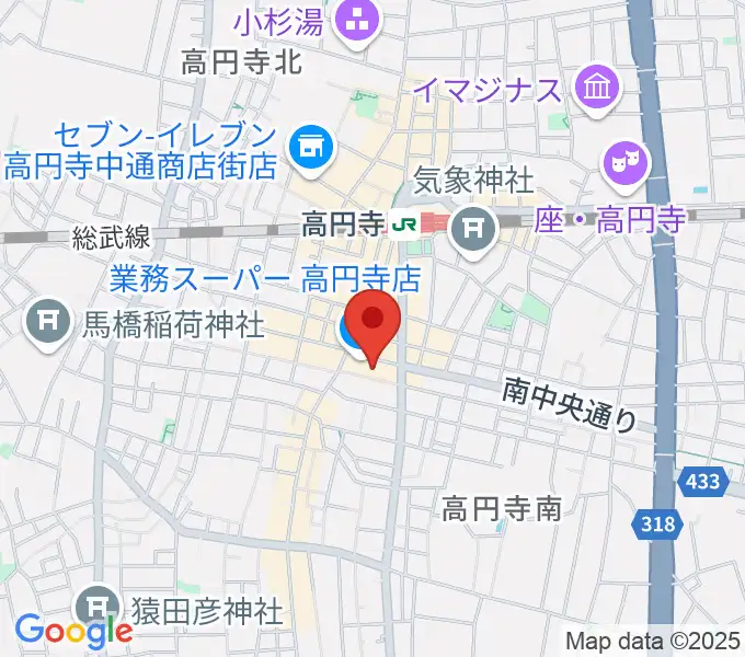 高円寺ALONEの地図