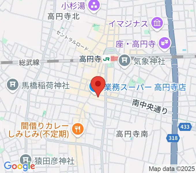 高円寺ALONEの地図