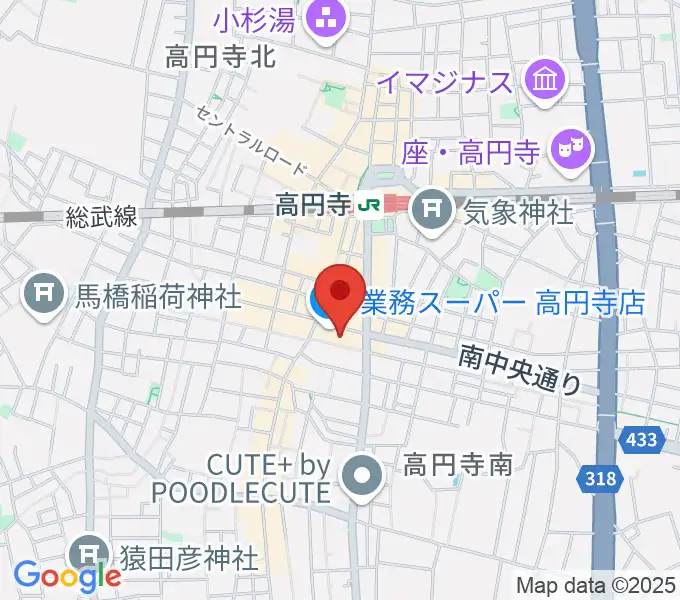 高円寺ALONEの地図