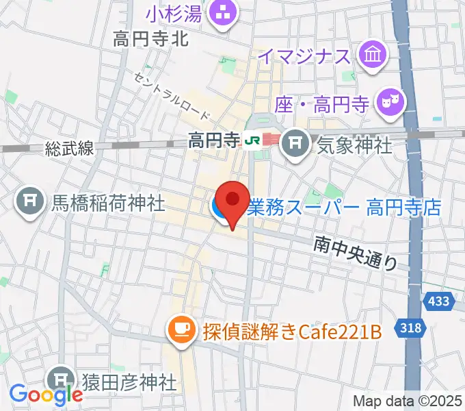 高円寺ALONEの地図