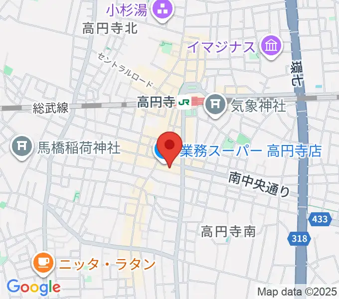 高円寺ALONEの地図