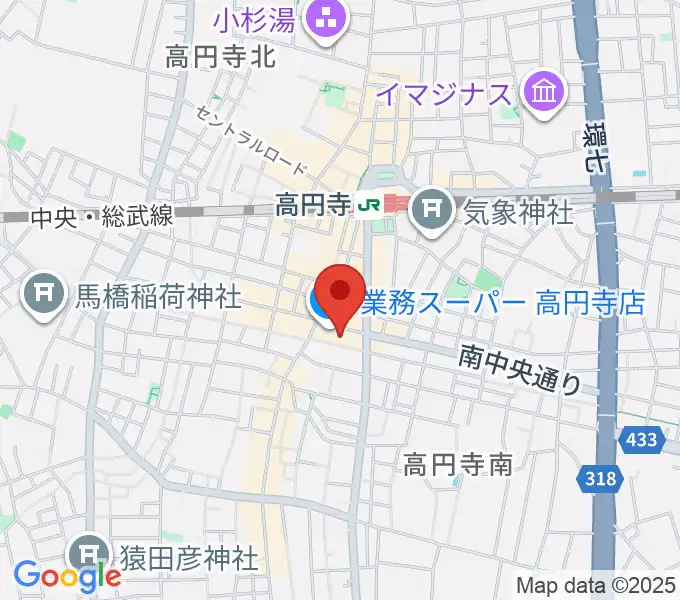高円寺ALONEの地図